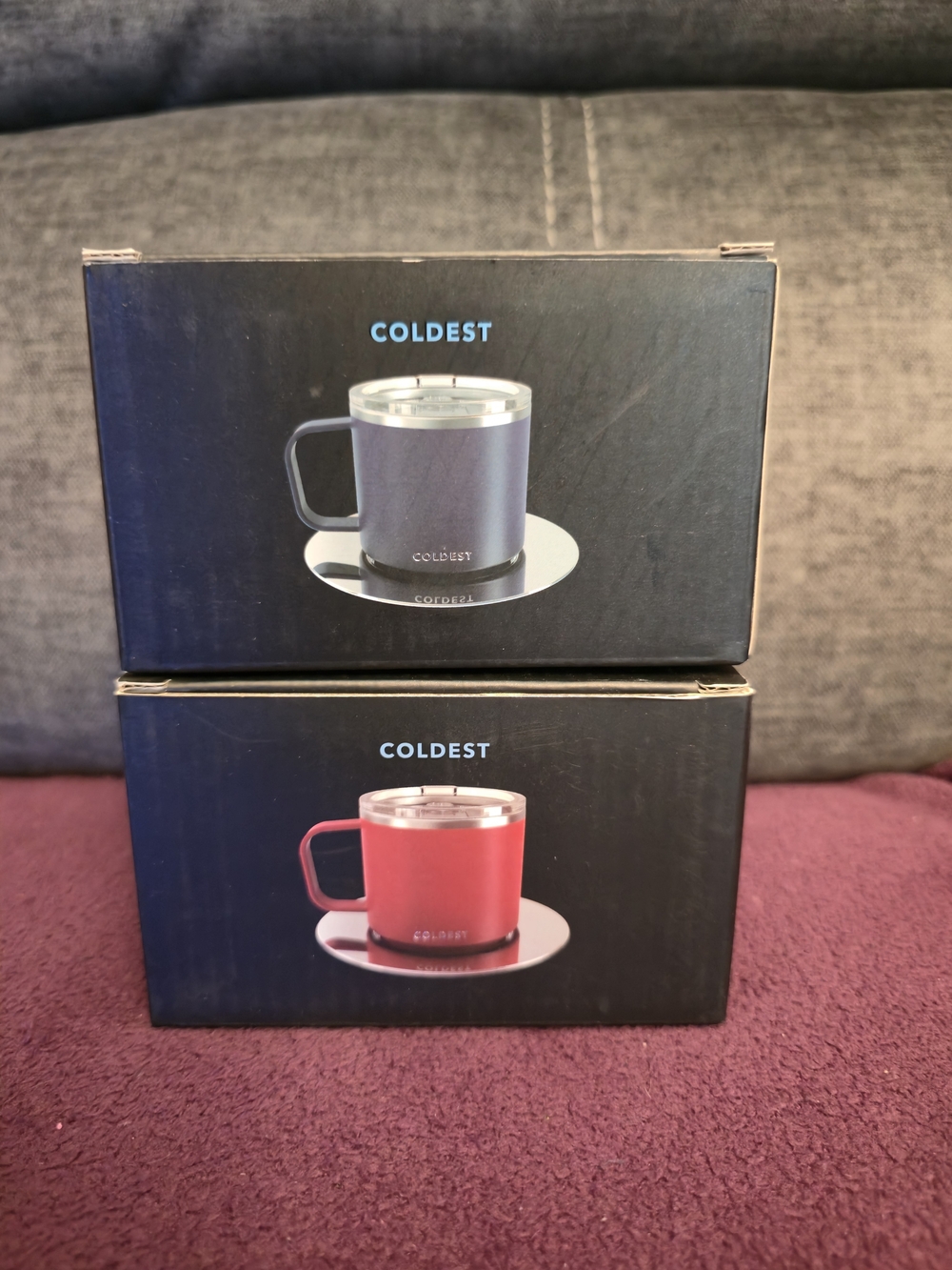 Coldest Expresso Mugs, Blue & Red